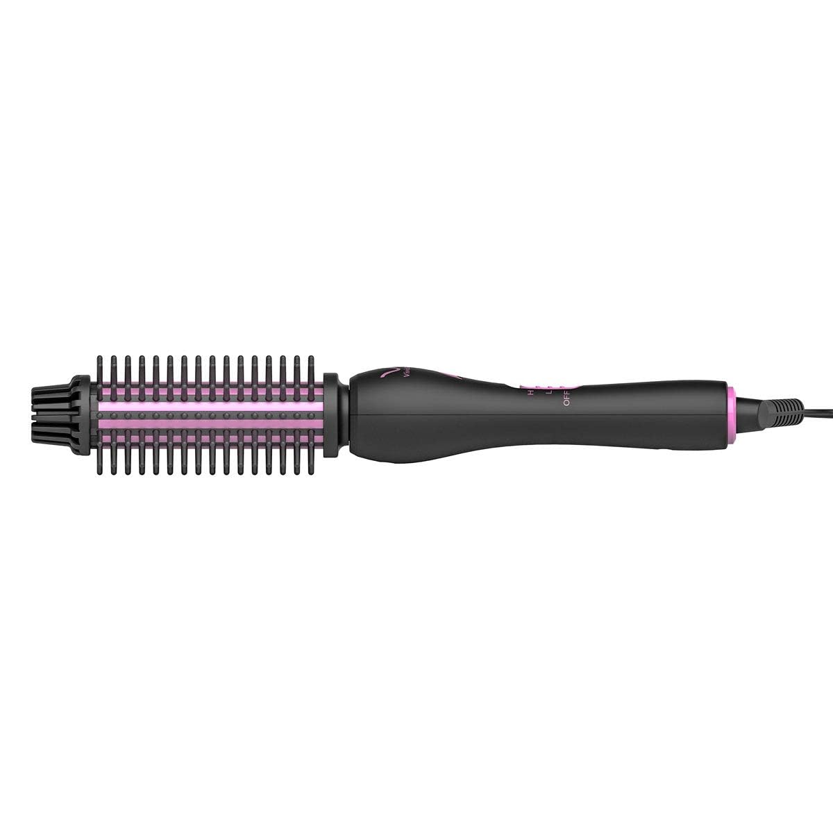 2IN1 Hair Brush Iron Professional Ceramic Hair Curling Iron/Straightener,Anti-Scald Nylon Bristles,Negative Ionic Dual Voltage for Travel,Curls & Waves & Straight - Image 9
