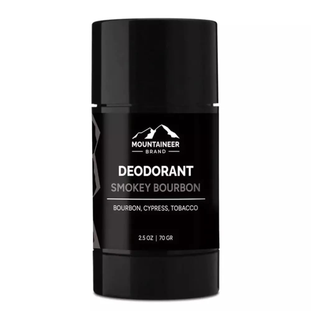 Natural Aluminum-Free Deodorant Stick by Mountaineer Brand | Stay Fresh With Nontoxic Ingredients | 2.5 oz (Smokey Bourbon)