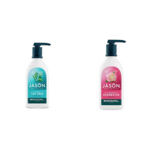 JASON Natural Body Wash, Purifying Tea Tree & Invigorating Rosewater, 30 Oz (2 Pack)