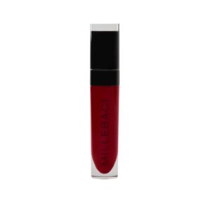 Nouba Millebaci Long Lasting Liquid Lipstick Dark Red, Lustrous Moisturizing Creamy Formula with Intense Color Pigment High Impact Makeup Lip Color Stick Balm For Women (Color 47)
