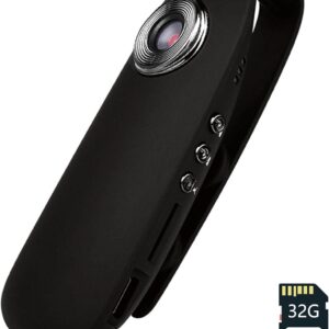 Mini Body Camera,1080P HD Body Mounted Video Cameras Recorder with 32GB Memory Card,Loop Record & Motion Detection & Wearable Body Worm Cam with Magnetic Clip,Personal Daily Recording,Security Guards