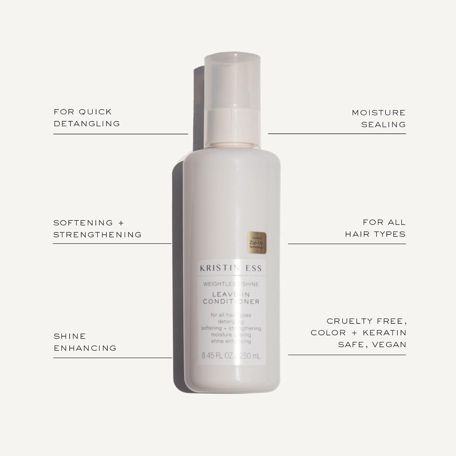 Kristin Ess Hair Weightless Shine Leave In Conditioner Spray for Curly, Straight & Dry Damaged Hair & Style Assist Blow Dry Mist Heat Protectant Spray - Image 3