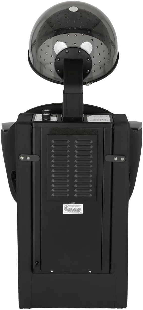 Buy-Rite Luna Noir Salon Styling Chair Combo with 980W Dryer, 60-Min Timer, Extra-Wide Seat, Assembled - Image 8