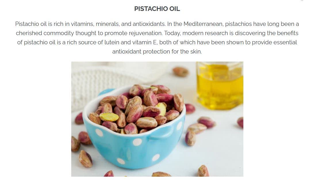 Pistaché Skincare Pistachio Oil Cleansing Shower Oil (Oil to Foam Formula) + Moisturizing and Nourishes + Softening + Vitamin E + Antioxidant Protection, 8.1 oz - Image 3