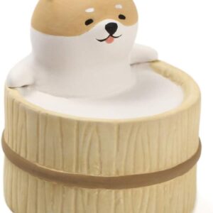 Aroma Ceramic Stone Diffuser [Japan Import] Aromatherapy Essential Oil Diffuser, Non Electric, Passive, Unique, Cute, Animal, Design for Women, Men, and Gifts (Bathing Dog)