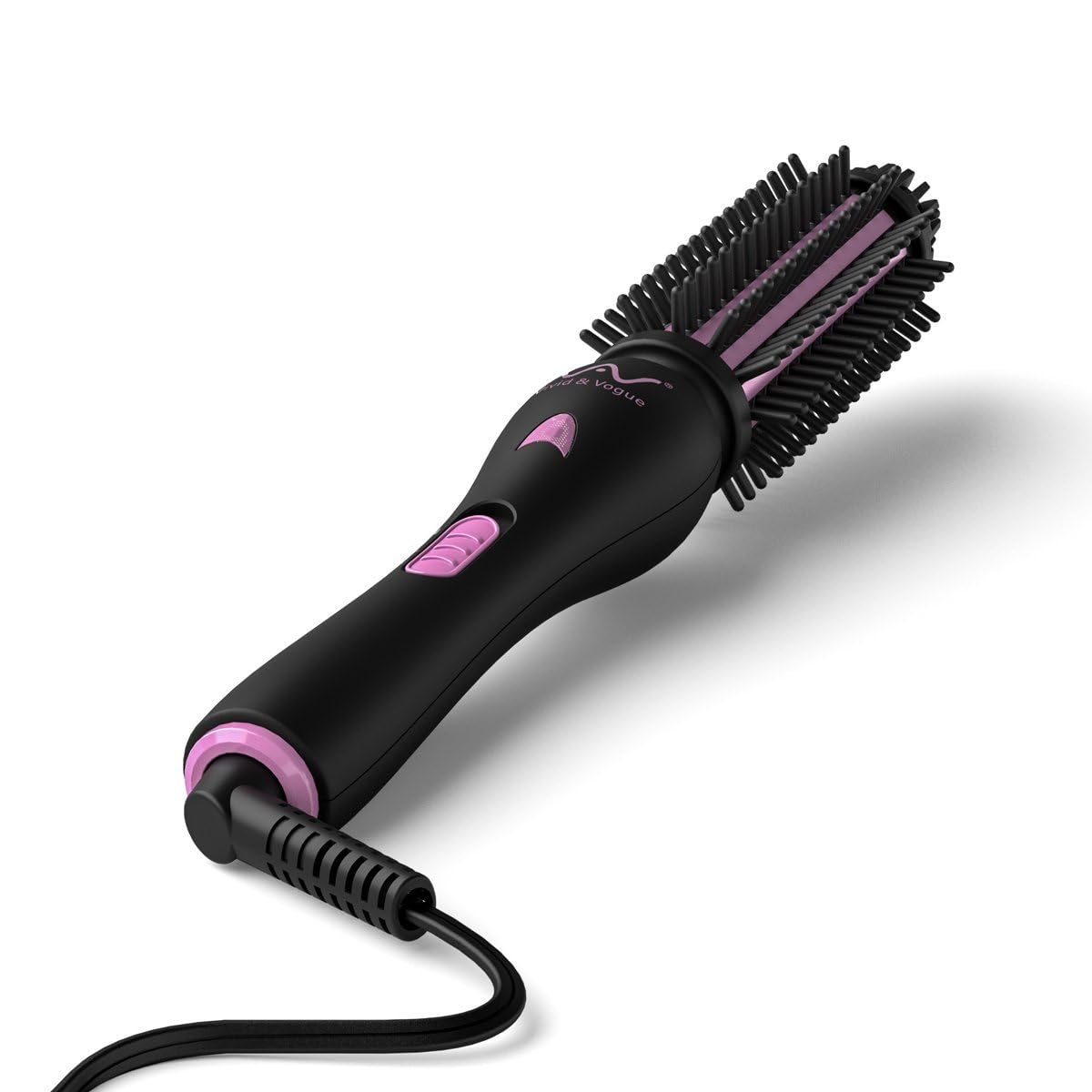 2IN1 Hair Brush Iron Professional Ceramic Hair Curling Iron/Straightener,Anti-Scald Nylon Bristles,Negative Ionic Dual Voltage for Travel,Curls & Waves & Straight - Image 8