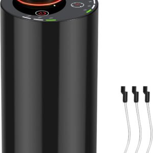 Waterless Diffuser for Essential Oil Nebulizer Battery Operated with 3 Mist Modes, 4 Timers, 7-Color LED – Aromatherapy Diffuser, Car Air Freshener Diffuser for Home Hotel Office (Black)