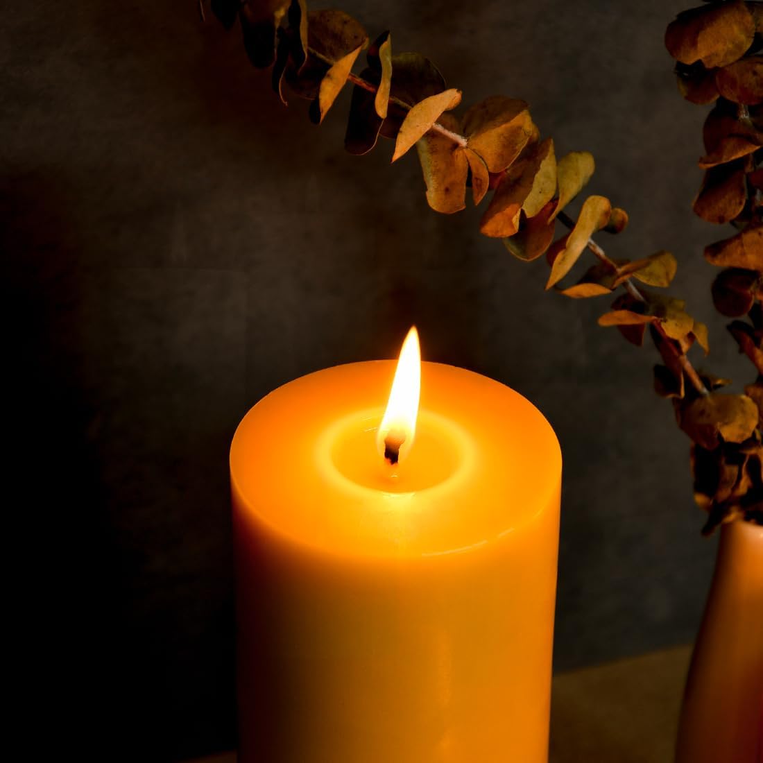 3"x 9" Large Beeswax Pillar Candle, Made of Pure Natural Beeswax, with Ultra Long Burning Time and Low Allergenicity-Raw,124H - Image 4