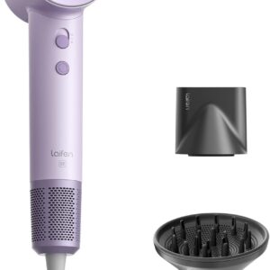 Laifen Hair Dryer SE, 200 Million Negative Ionic Blow Dryer with 105,000 RPM Brushless Motor 1400W Powerful Fast Drying High-Speed Low Noise Hairdryer with Magnetic Attachments