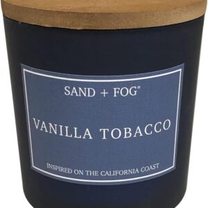 Sand + Fog Scented Candles - Vanilla Tobacco - Additional Scents and Sizes - 3 Wicks 100% Cotton Lead-Free - Luxury Air Freshening Jar Candles - Perfect Home Decor - 21 oz