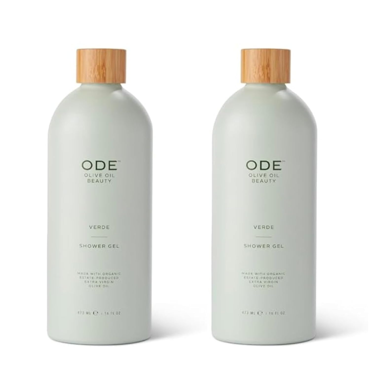 McEvoy Ranch Verde Shower Gel & Bubble Bath (2-pack) by ODE Olive Oil Beauty, Foaming Wash, Organic Extra Virgin Olive Oil, California Made