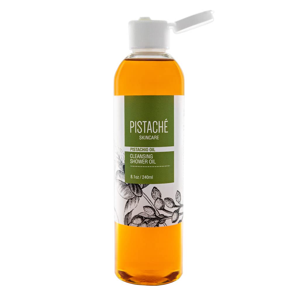 Pistaché Skincare Pistachio Oil Cleansing Shower Oil (Oil to Foam Formula) + Moisturizing and Nourishes + Softening + Vitamin E + Antioxidant Protection, 8.1 oz - Image 4
