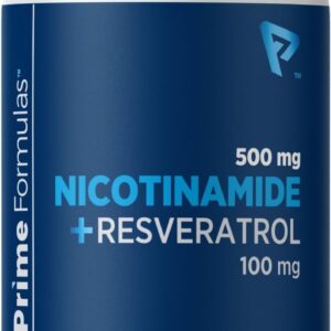 Nicotinamide 500 mg with Resveratrol 100 mg 120 Veggie Capsules - Non-GMO Vitamin B3, Supports Metabolic Health, NAD+, Skin Cell & Mitochondrial Energy Production. Made in USA for Men and Women