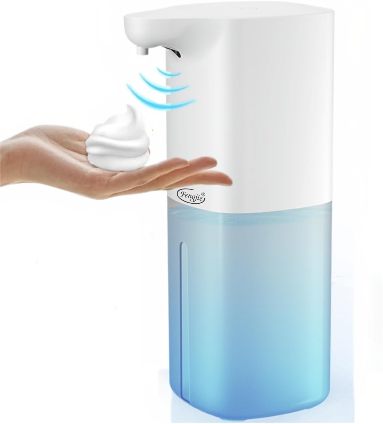Automatic Foaming Soap Dispenser, Rechargeable, 11.8oz Touchless with Motion Sensor for Bathroom, Kitchen, F1818