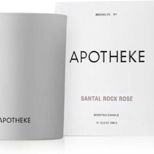 Apotheke Luxury Scented Candles for Home, Santal Rock Rose - Aromatherapy Jar Candle with Soy Wax Blend
