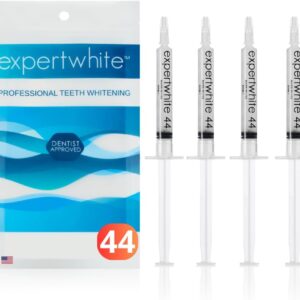 Ultra+ 44% Teeth Whitening Gel Refills for Trays. Carbamide Peroxide Strongest Dental Tooth Bleaching Syringe for Brite Teeth Smile (4 gels, 3cc Each, 15 Minutes). Gels only. No Trays.