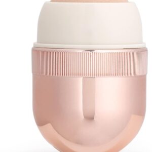 Korean Beauty Oil-Absorbing Volcanic Face Roller, Portable and Reusable Skincare Tool for Oily Skin, Shine Control, Oil Absorber tool for Face (Rose Gold)