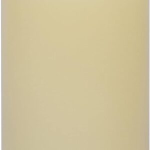 Luminara Scalloped Edge Flameless LED Candle - Ivory 4" x 7" - Real Wax Pillar Battery Operated Moving Flame w/Timer Unscented 1000Hr Runtime