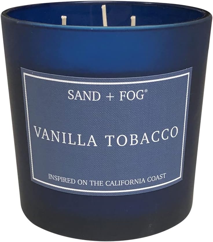 Sand + Fog Scented Candles - Vanilla Tobacco - Additional Scents and Sizes - 3 Wicks 100% Cotton Lead-Free - Luxury Air Freshening Jar Candles - Perfect Home Decor - 21 oz - Image 2