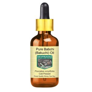 Babchi (Bakuchi) Oil (Psoralea corylifolia) with Glass Dropper | Cold Pressed | Pure | Natural | For Diluting Essential oils | Skin & Massage | Lighweight | Unisex | 100ml (3.38 oz)