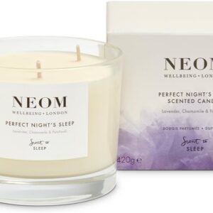 NEOM - Candle, 3 Wick | Lavender, Basil & Jasmine | Scented Candles for Home | Luxury Aromatherapy Candles | Essential Oil Candles | Calm & Relax | Signature Sleepy Scent