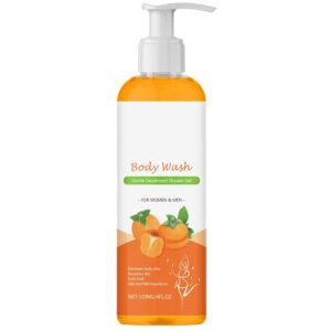 Gentle Deodorant Shower Gel with Natural Ingredients,Persimmon Body Wash,Sensitive Skin Body Wash,Protection & Moisturizing,Hypoallergenic Shower Gel for Women & Men,4Fl Oz
