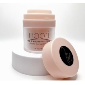Teen and Tween Skincare (ages 8+) noori "Girl and a Goat" Moisturizer Cream Formulated by Dr Amber, PharmD; Made in USA