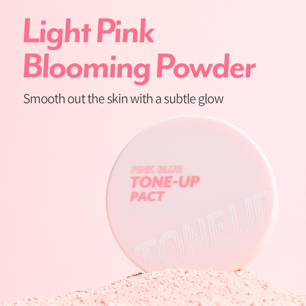 I'M MEME Compact - Tone-up Pact | Korean Pressed Setting Powder for Pink Blur Effect, with Calamine, Makeup Powder Foundation, Translucent Compact, Finishing Powder, Oil Control Face Powder, 0.35 Oz - Image 6