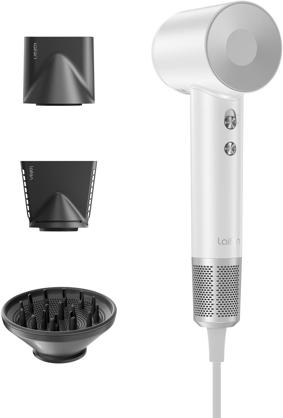 Laifen Swift Special Hair Dryer, High Speed 200M Ionic Blow Dryer with 110, 000 RPM Brushless Motor for Fast Drying, Low Noise, Hairdryer with Magnetic Nozzle