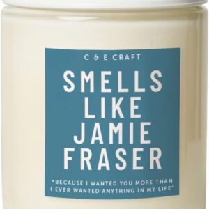 CE Craft - Smells Like Jamie Fraser Candle - Flannel Pine Scent - Gift for Her, Prayer Candle, Scented Soy Wax Candle, Girlfriend Gift