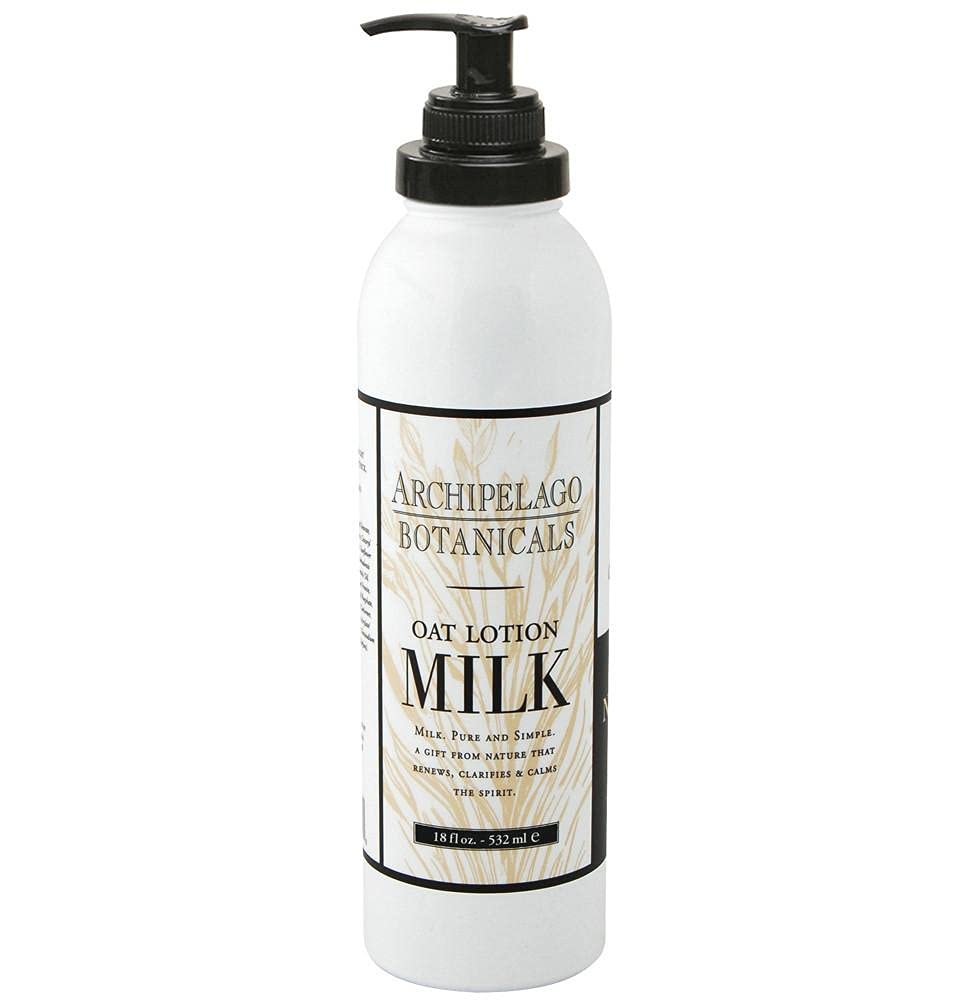 Archipelago Botanicals Oat Milk Lotion, Nurturing and Soothing Daily Moisturizer for Dry Skin - Scented Body Lotion Free from Parabens, Phthalates, and GMOs (18 oz)