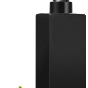 GMISUN Black Soap Dispenser Bathroom, Glass Hand Soap Dispenser with Stainless Steel Pump, 12 fl oz/350ml Refillable Dish Dispensers for Kitchen, Modern Liquid Lotion Bottles for Bathroom Countertop