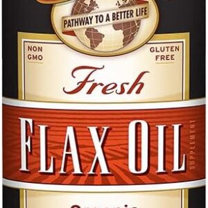 Barlean's Organic Flaxseed Oil Liquid from Fresh Cold Pressed Flax Seeds, 7,640mg ALA Omega 3 Fatty Acid Supplement for Skin and Hair Care, Vegan & Gluten Free, 8 oz