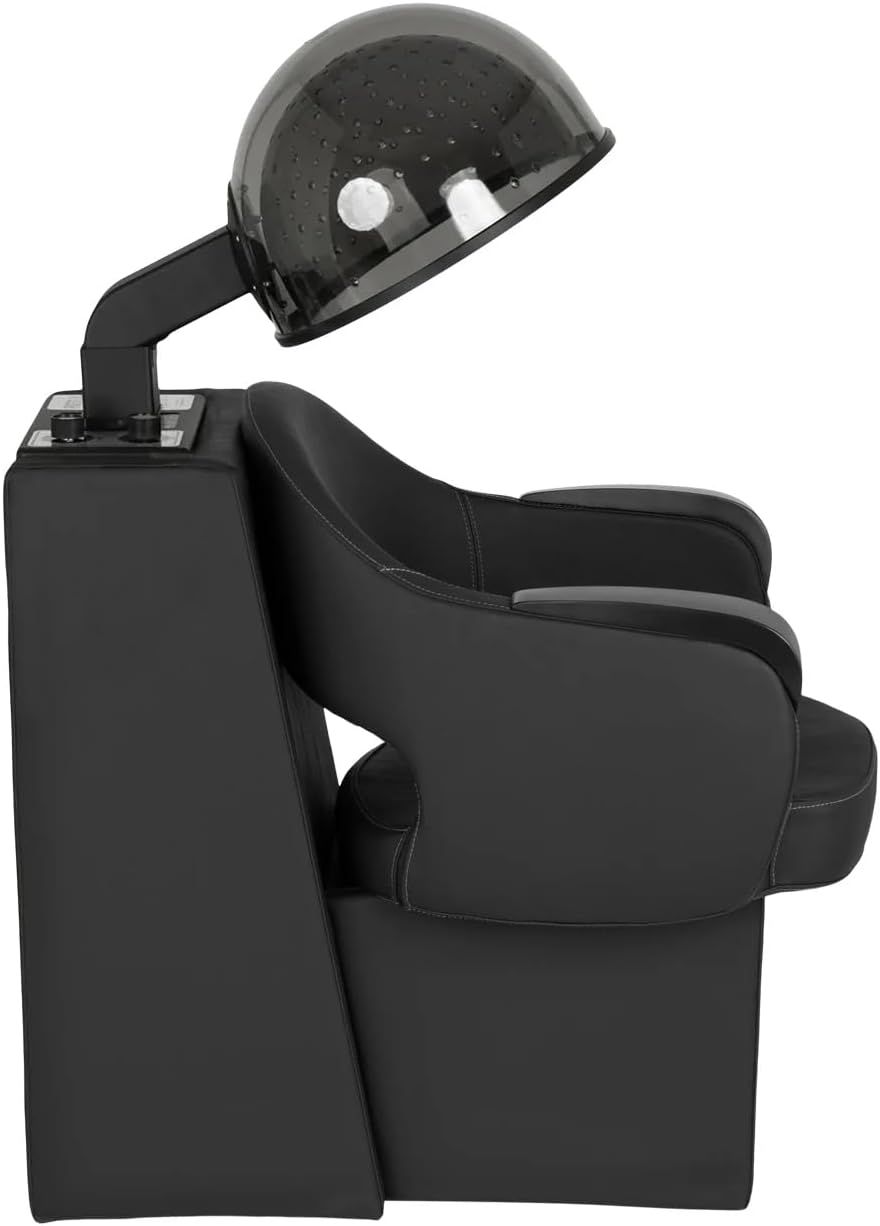 Buy-Rite Luna Noir Salon Styling Chair Combo with 980W Dryer, 60-Min Timer, Extra-Wide Seat, Assembled - Image 9