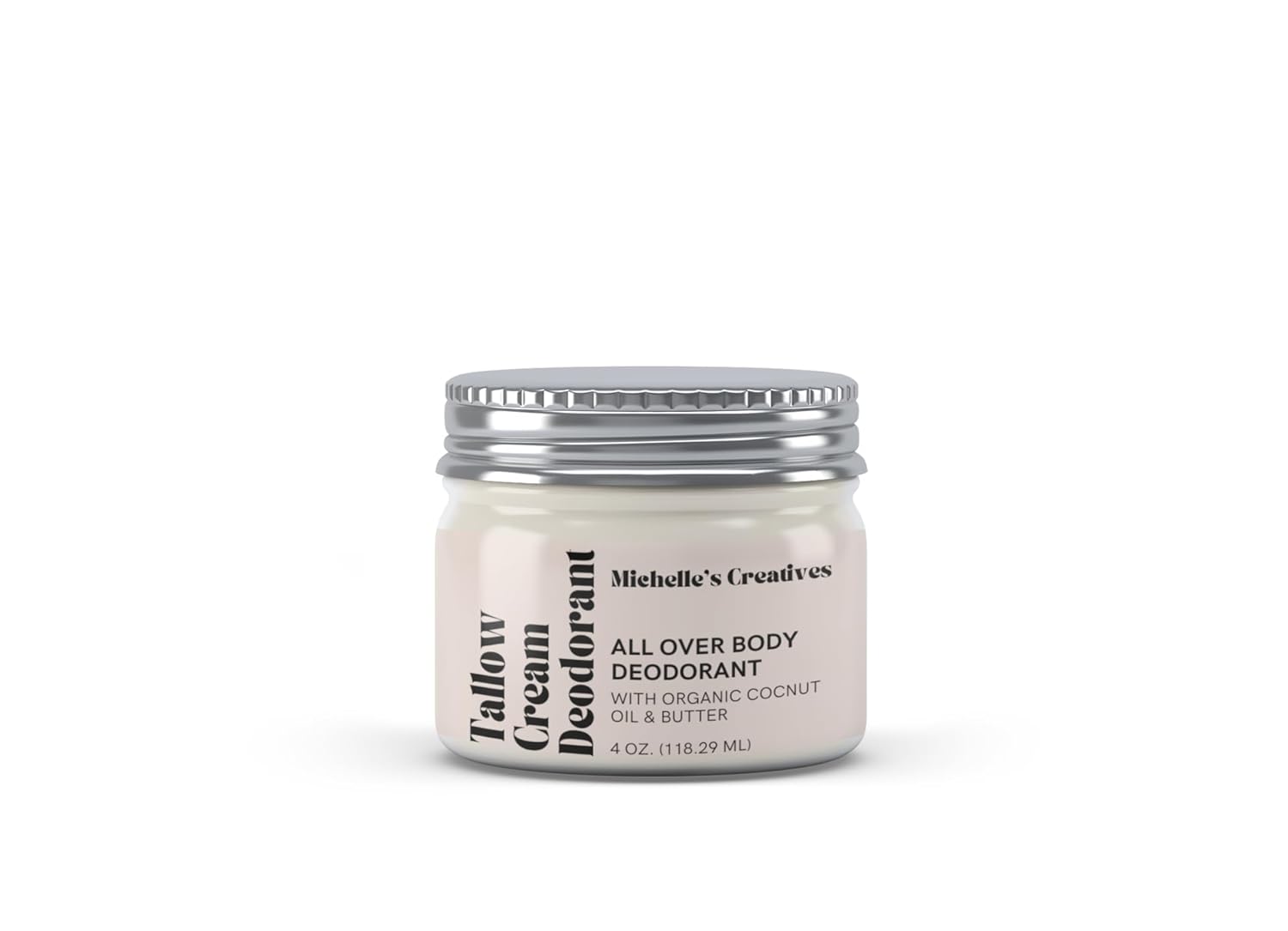 Michelle's Creatives Handmade Tallow Cream Deodorant - Clean Deodorant for Women & Men - Natural Aluminum Free Deodorant - Deodorants Without Aluminum - Ideal for Athletes, Teens- 4 oz (Lavender Sage)