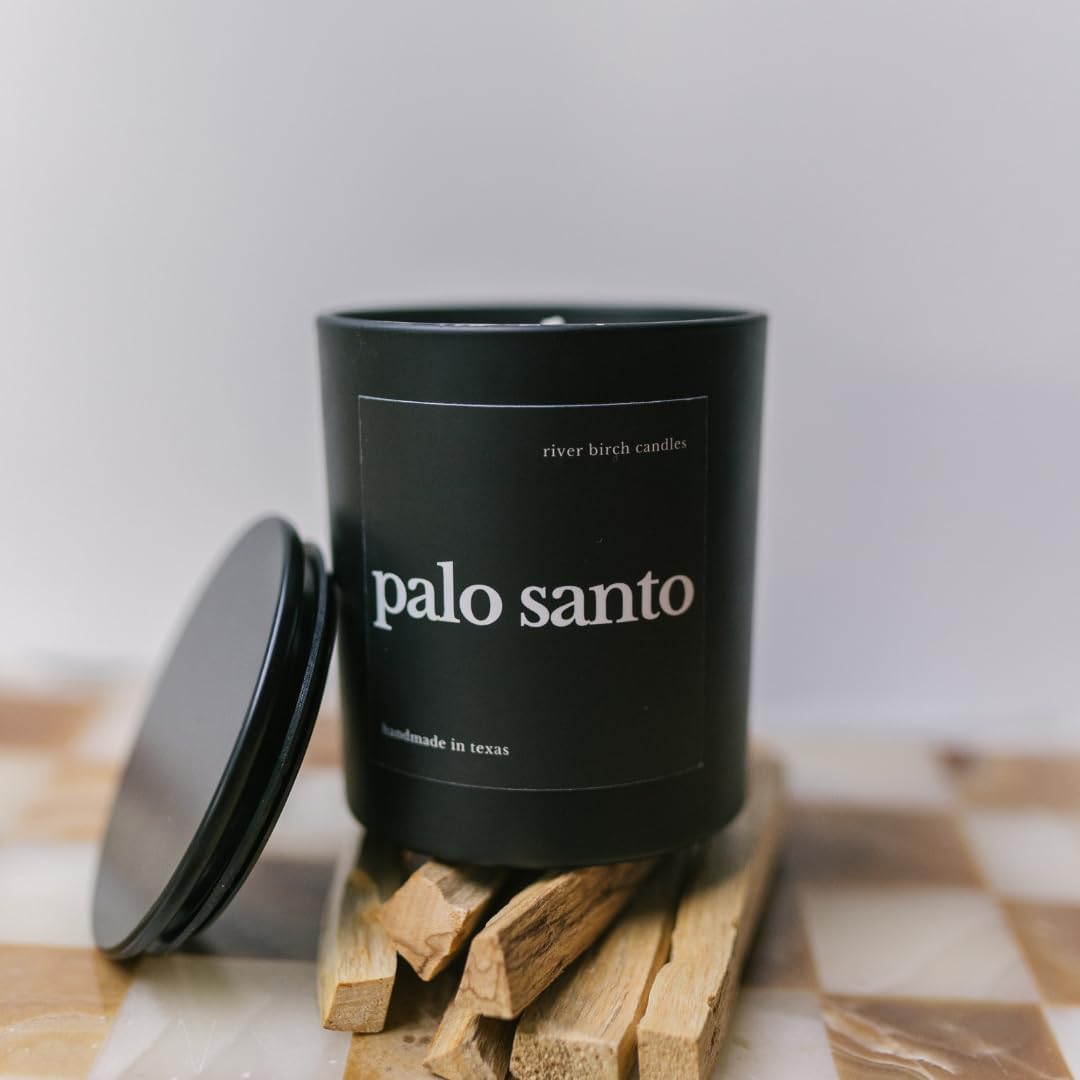 River Birch Candles Palo Santo Scented Candle | Premium, All-Natural, Non-Toxic, Soy Candles | 10oz 50 Hr Burn Time | Cozy Relaxing Gifts for Home - Image 2
