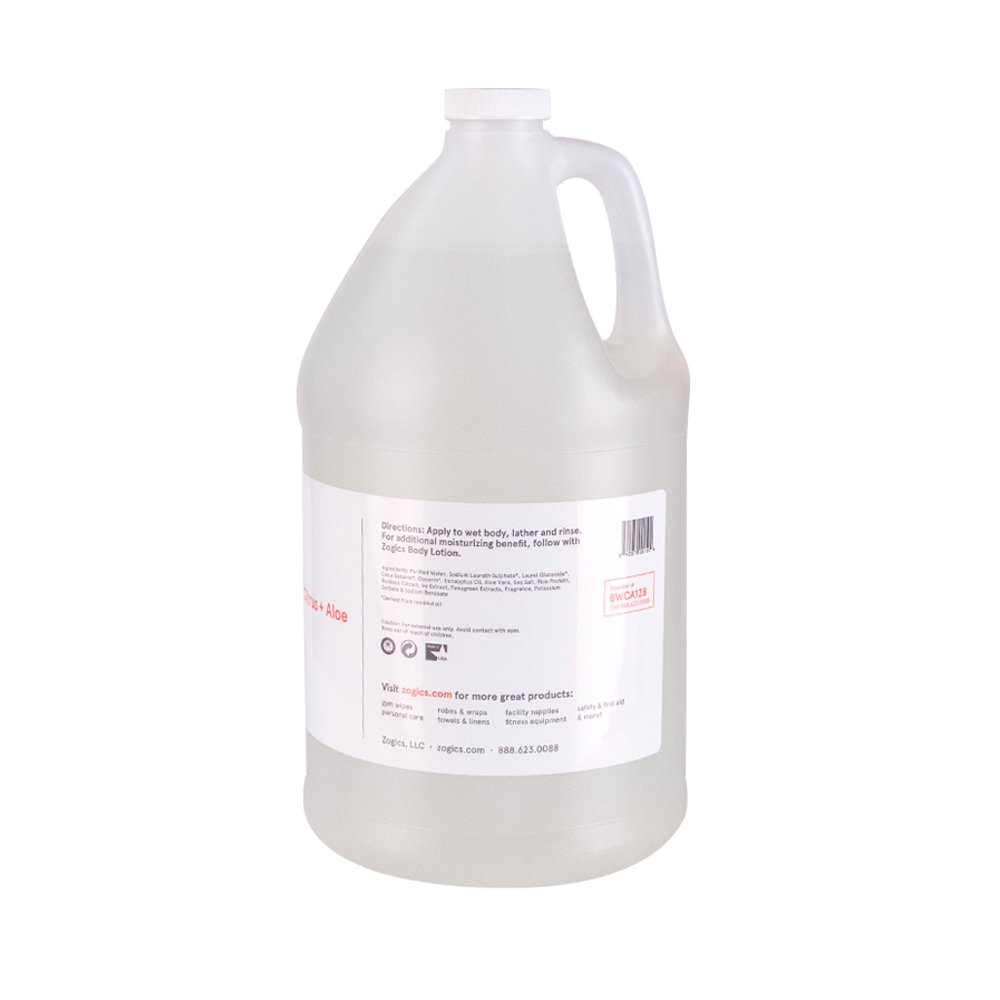Zogics 3-in-1 Body Wash โ Body Soap, Shampoo, and Hand Soap Liquid Refill All-in-One, Hydrating Plant-Based Formula, Refreshing Citrus + Aloe Scent (1 Gallon) - Image 4