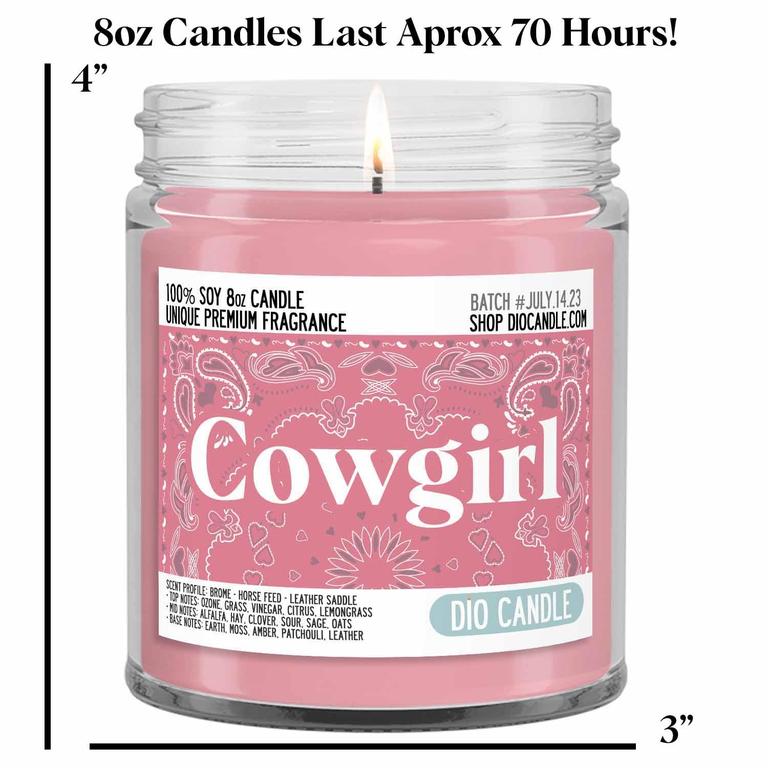 Cowgirl Scented Candle - Smells Like Brome - Horse Feed - Leather Saddle - 100% Naturally Vegan Soy and Premium Fragrance | Great Gift | Handmade in Denver, Colorado (8oz Glass Jar) - Image 2