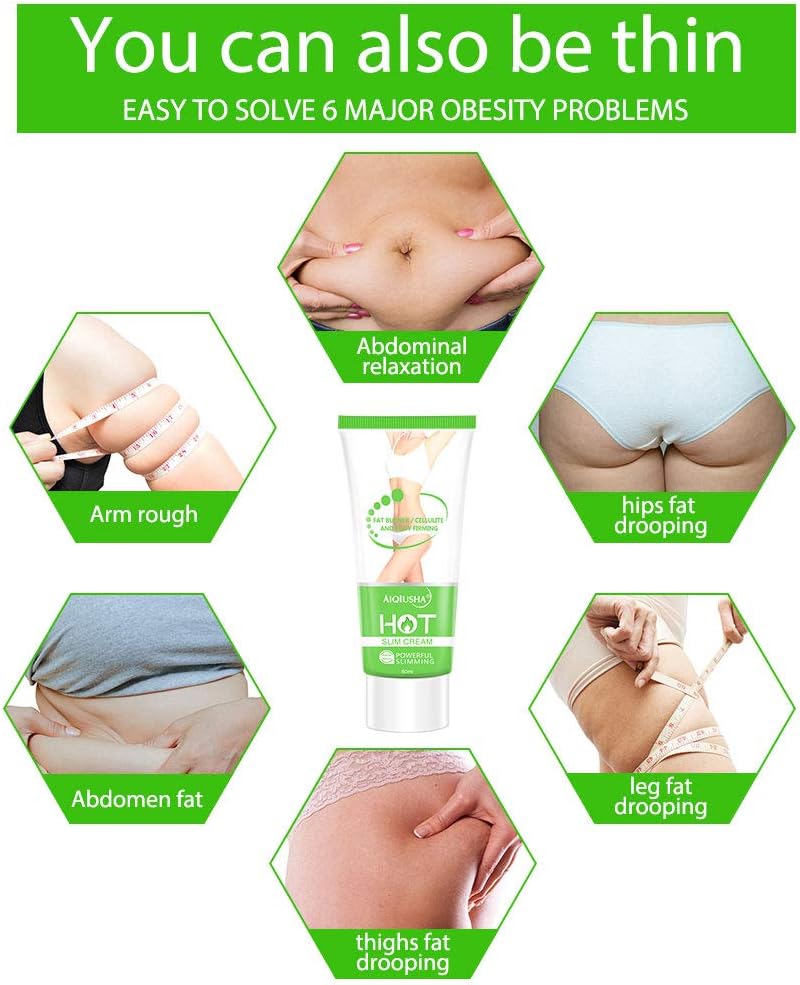 Hot Cream 2 Pack, Cellulite Slimming & Firming Cream, Body Fat Burning Massage Gel for Shaping Waist, Abdomen and Buttocks - Image 6