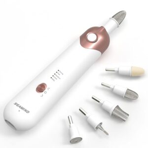 Electric Manicure Pedicure Kit, Electric Nail File for Natural Nails,Nail Grinder for Thick Nails,Hand & Foot File Trimmer Buffer Tools(White)