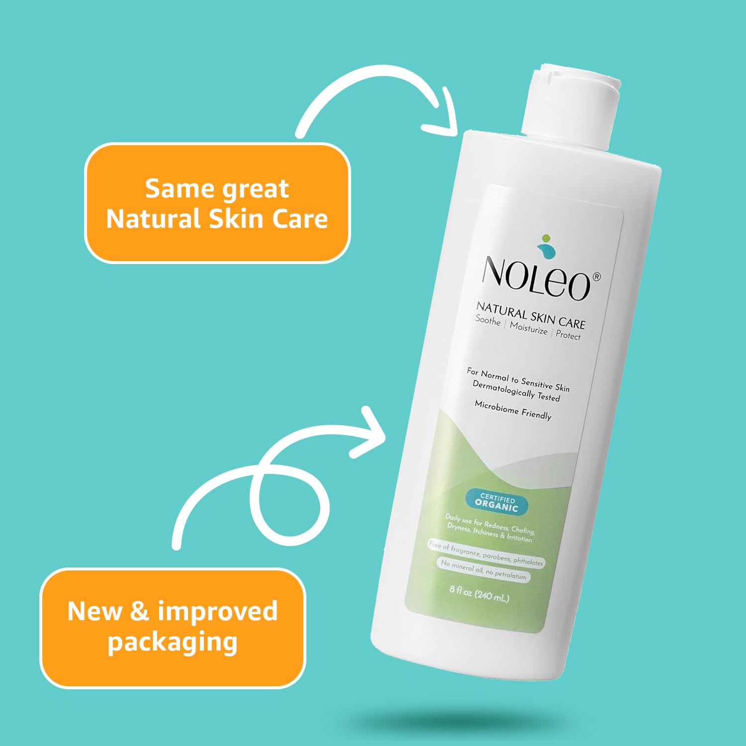 NOLEO Natural Skin Care – Deep Moisturizer for Sensitive Skin | Soothes Redness, Chafing & Irritation | Non-Toxic, EWG Verified, Organic | Face & Body Cream for Adults & Babies – 8oz - Image 4