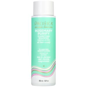 Pacifica Clarifying Shampoo – Rosemary Purify Invigorating Shampoo w/Soothing Mint for Detoxing Hair & Scalp Build-Up, Sulfate & Silicone Free - Vegan & Cruelty-Free Dermatologist Tested