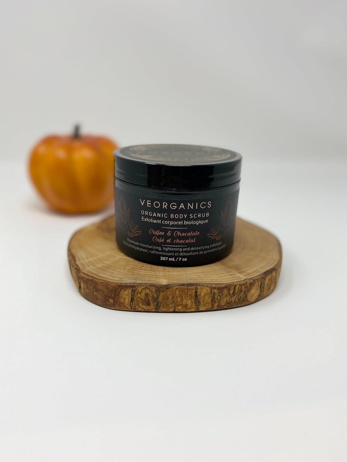 VeOrganics Organic Coffee and Chocolate Body Scrub 8 oz Hydrating Exfoliant for Skin - Image 8