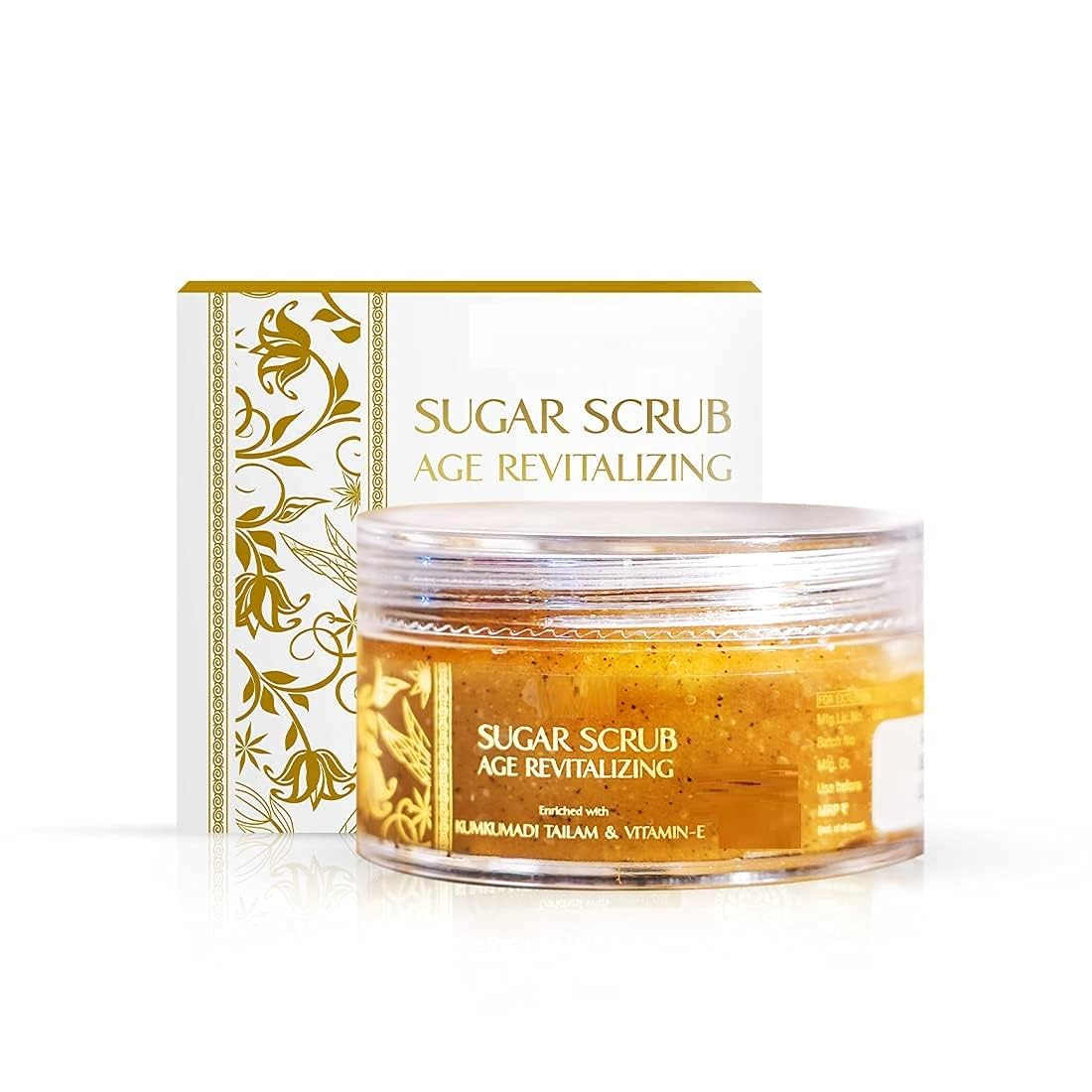 SM Kumkumadi Tailam Sugar Scrub - Age Revitalizing | With Vitamin E & Brown Sugar | For All Skin Type| 50 Grams