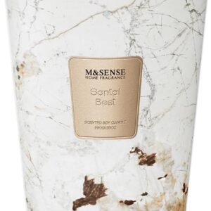 M&SENSE Santal Scented Candles for Home, 3-Wick Highly Scented Jar Candles, Extra Large Candle 35 Oz 150 Hours Long Lasting Burning, Relaxing Aromatherapy Candle for Stress Relief, Meditation