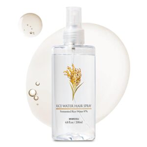 mimosu 97% Rice Water Hair Growth Spray - Fermented Rice Water & Biotin Serum, PHA Toner, Korean hair care Formula, 6.8fl.oz