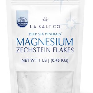 Deep Sea Minerals Magnesium Bath Flakes, Zechstein Inside, Natural Bathing Alternative to Epsom Salt | Fast Absorbing Body & Foot Bath Soak for Relaxation & Muscle Relief | 1 LB