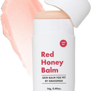 JAYU PET Red Honey Balm - Long Lasting Dog Cat Skin Nose Paw Wax Balm, Anti Slip & Help Reduce Licking, Dry Cracked Chapped Pad Soothing Butter, Pet Hotspots Itchy Allergy Relief Moisturizer 0.5 oz.