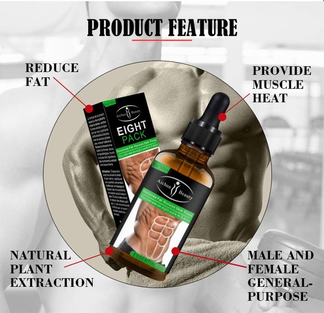 AICHUN BEAUTY 30ml Abdominal Essential Oil for Men Waist Slimming Muscle Fat Removal - Image 2