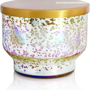 Capri Blue Pineapple Flower Scented Candles for Home - Mercury Iridescent Inverted Jar Candles - Housewarming Gifts for Women & Men - Long Burning Soy Wax Blend - Capri Blue Pineapple Flower (10 oz)